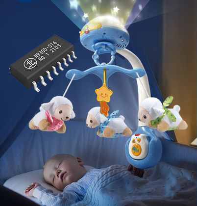 低功耗嬰兒安撫器音樂(lè)播放芯片解決方案，高品質(zhì)語(yǔ)音播放ic片，N9300-S16